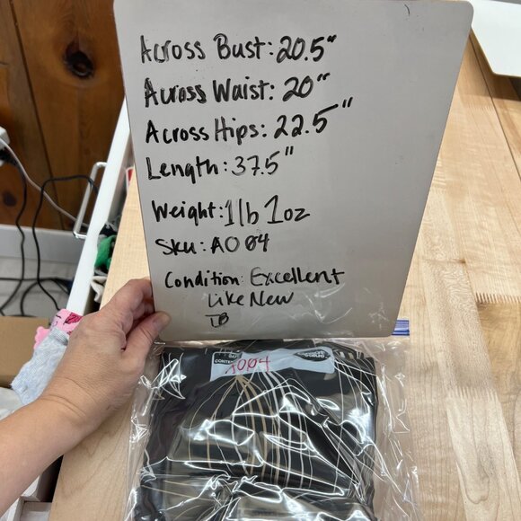 Chicos Leaf Print Shirt Dress Black Beige Size 8 US - Picture 12 of 12